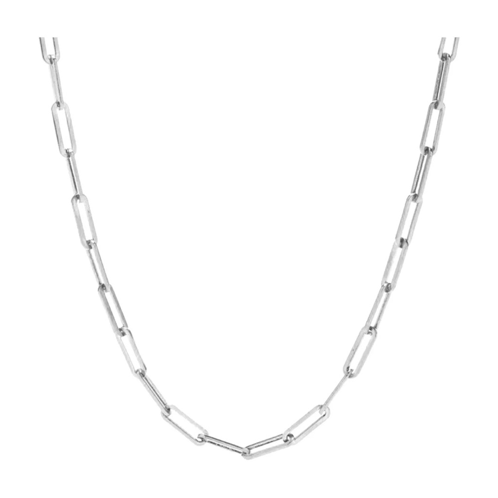Paperclip Thick Chain Necklace Unisex Hip Hop Punk Simple Choker Clavicle Chain